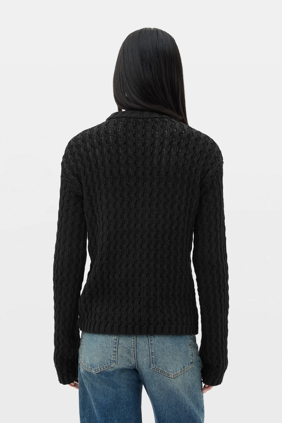 Areld Twisted Rib Crew Neck Sweater - Image 3