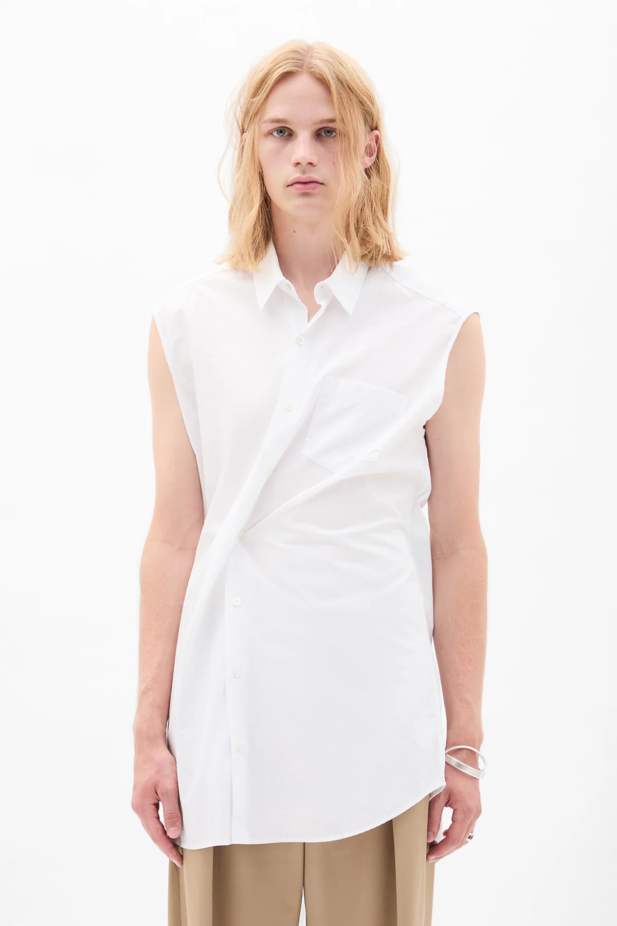 Dorian Sleeveless High Comfort Long Shirt