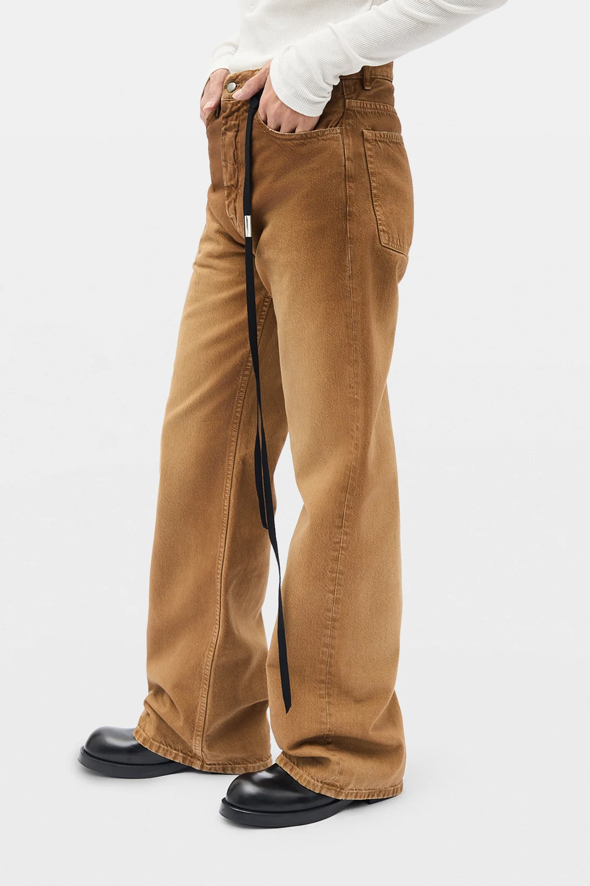 Modest 5-Pockets Relaxed Flared Trousers - Image 2