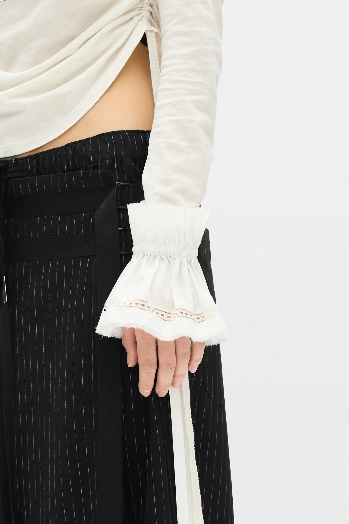 Suna Raw Edge Ruffled Cuffs - Image 3