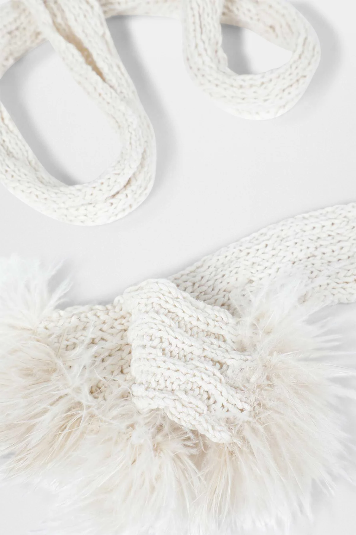 Rae Ribbed Scarf With Feathered Ruffles - Image 2