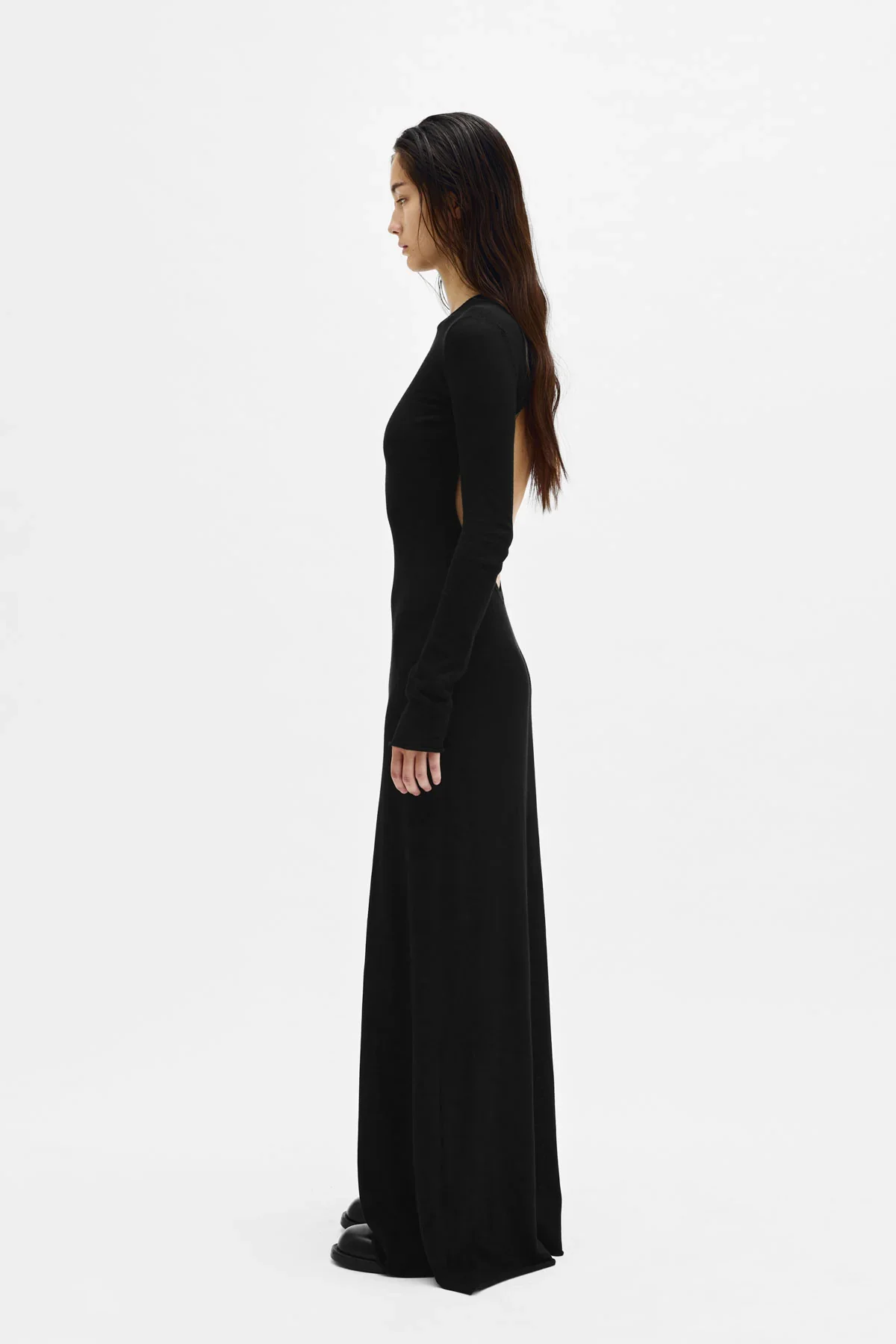 Eva Long Open Back Knitted Dress - Image 2