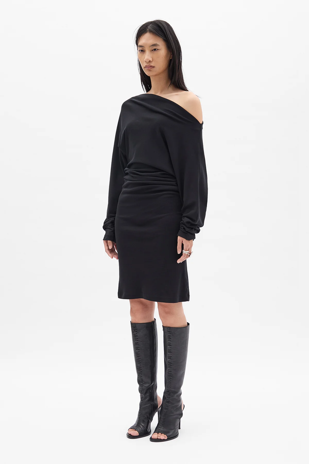 Bila Long Bias Cut Dropped Shoulder Dress - Image 2