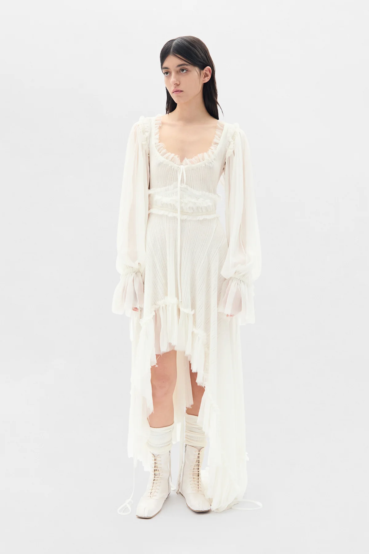 Giti Empire Waist Asymmetric Dress