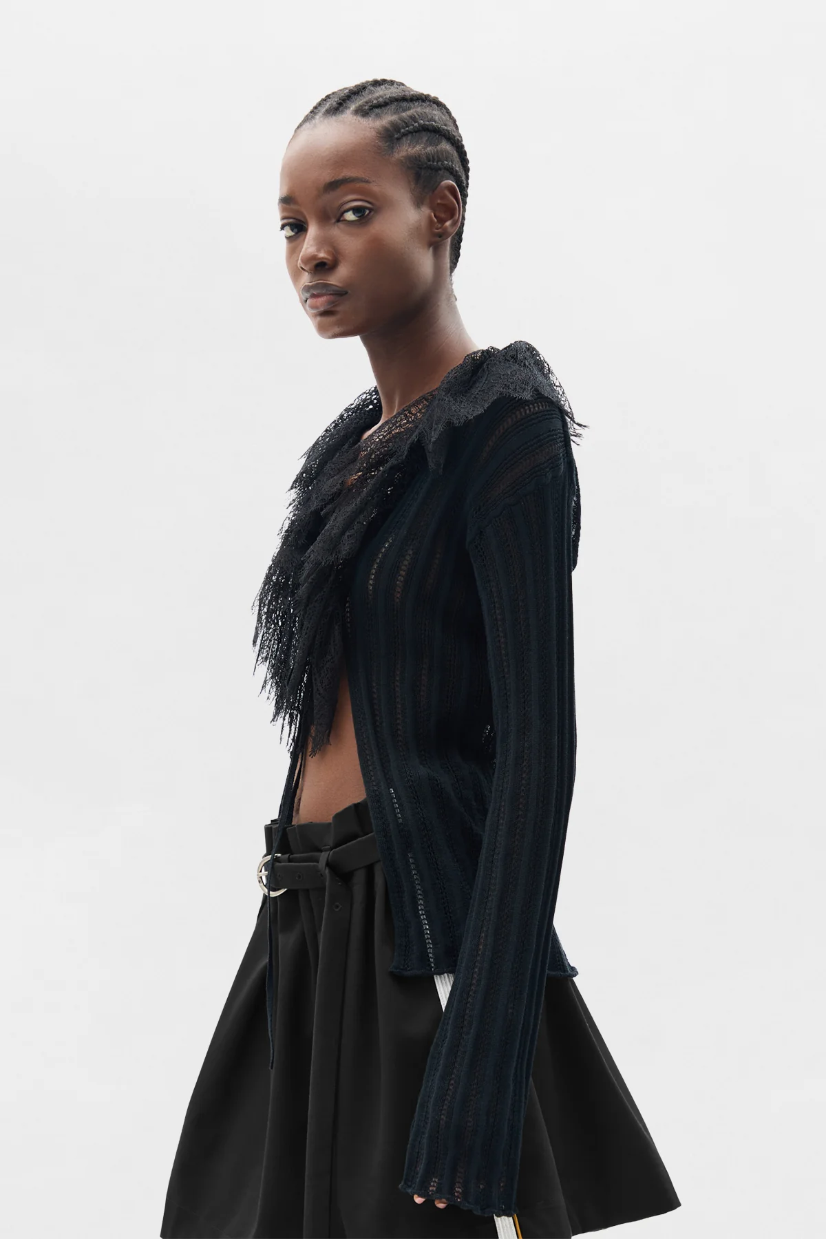 Nya Open Rib Fitted Cardigan - Image 2