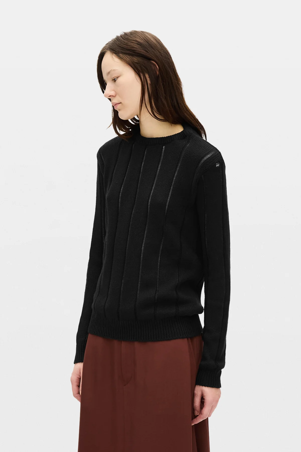 Nese Brushed Rib Open Back Sweater - Image 2