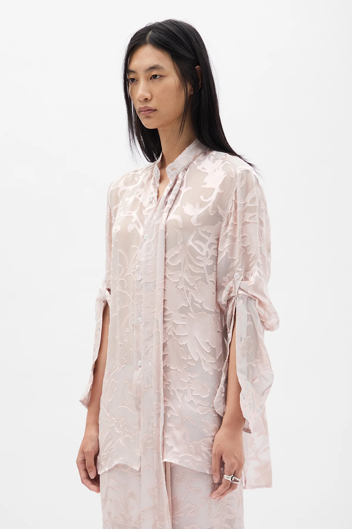 Dien Stand Collar Long Shirt - Image 2