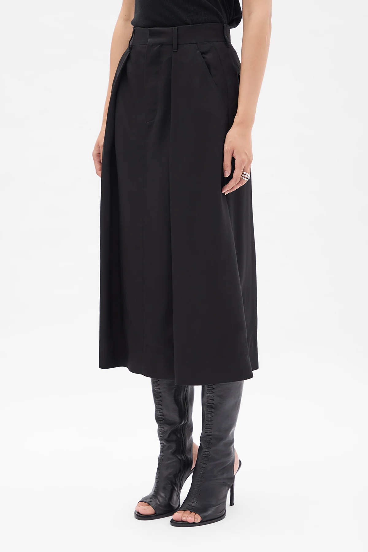 Yura Midi "A" Line Pleated Skirt - Image 2