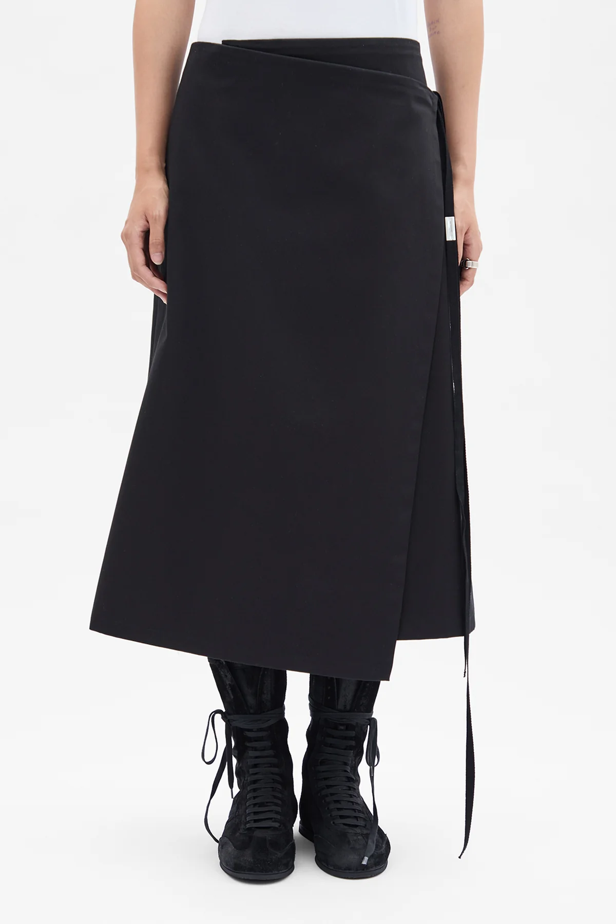 Fabi Midi Apron Wrap Skirt
