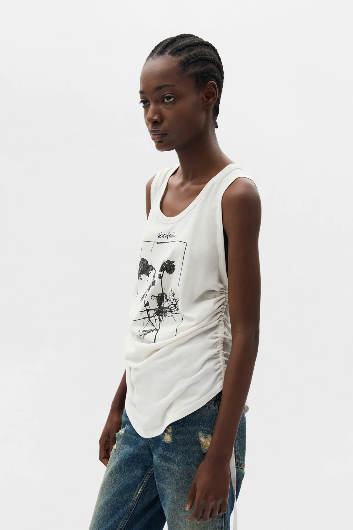 Mexi Wrinkled Cropped Tank Top - Image 2
