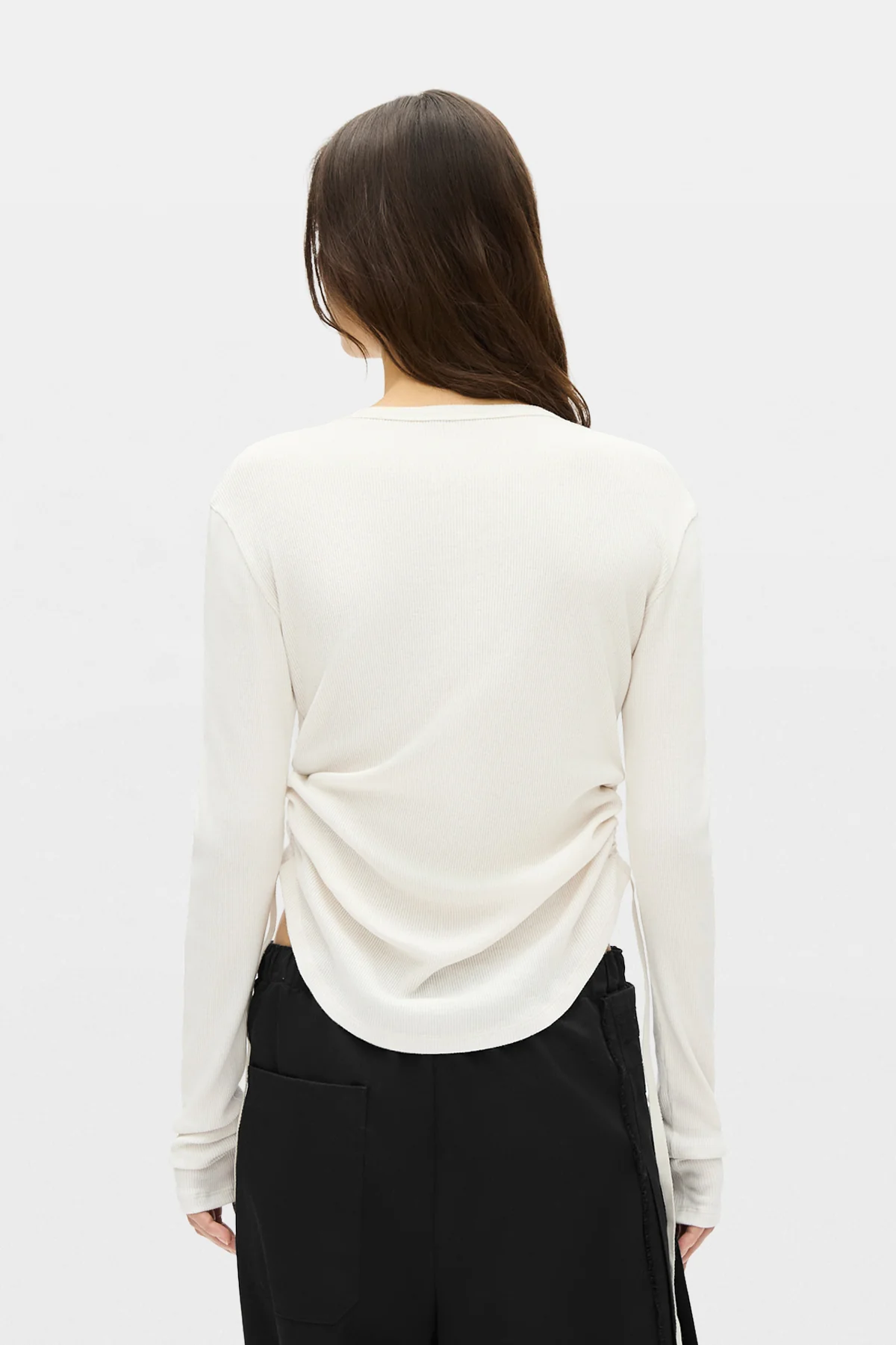 Dot Wrinkled Cropped Top - Image 3