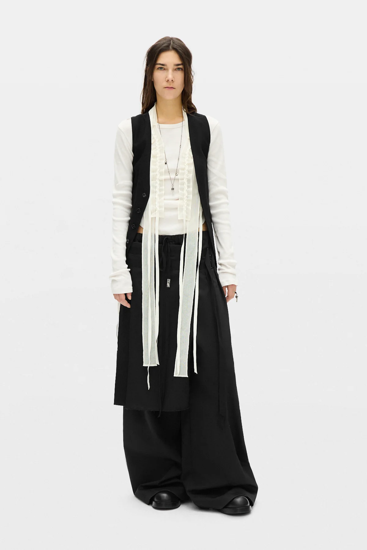 Dot Wrinkled Cropped Top - Image 4
