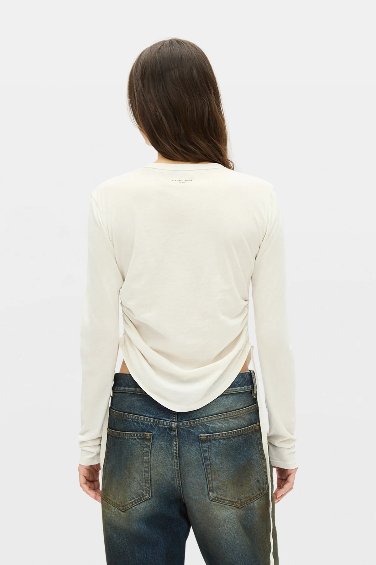 Dot Wrinkled Cropped Top - Image 3